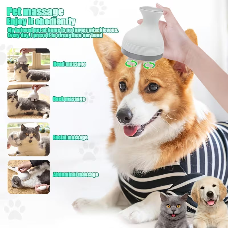 Scalp Massager/ Head Massage Device, USB Rechargeable Electric Scalp Massager, Designed for Head And Neck Massage, Also Serves As a Pet Hair Kneading Tool, Multicolor.