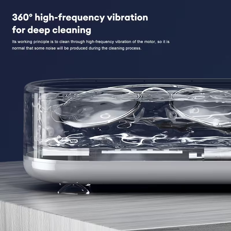 UltraSonic Eye Glass Cleaner/ Jewelry Cleaner Machine for Rings, Glasses, Makeup Brushes, USB-Powered, Rechargeable Battery, Compact Design, Jewelry Cleaner Machine.