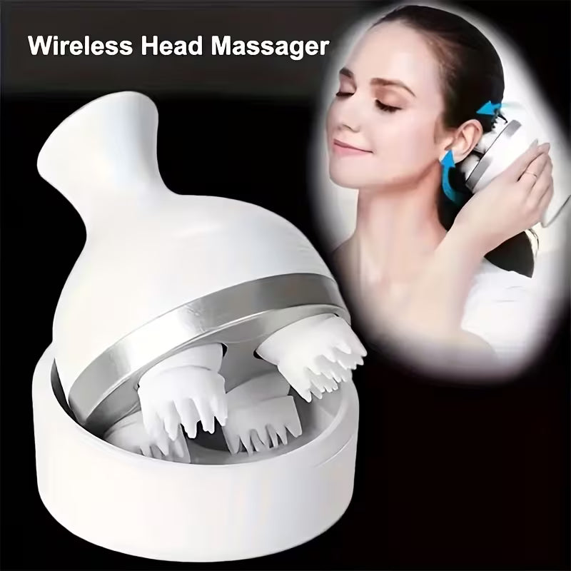 Scalp Massager/ Head Massage Device, USB Rechargeable Electric Scalp Massager, Designed for Head And Neck Massage, Also Serves As a Pet Hair Kneading Tool, Multicolor.