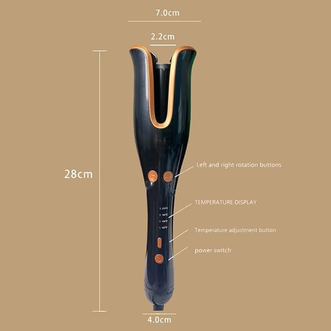 Joy Professional Home Hair Curler/ Auto Hair Curler, Ceramic Rotating Hair Curling Iron with, Automatic Curling Iron Wand, Large Rotating Barrel,Smart Anti-Scald for Hair Styling.