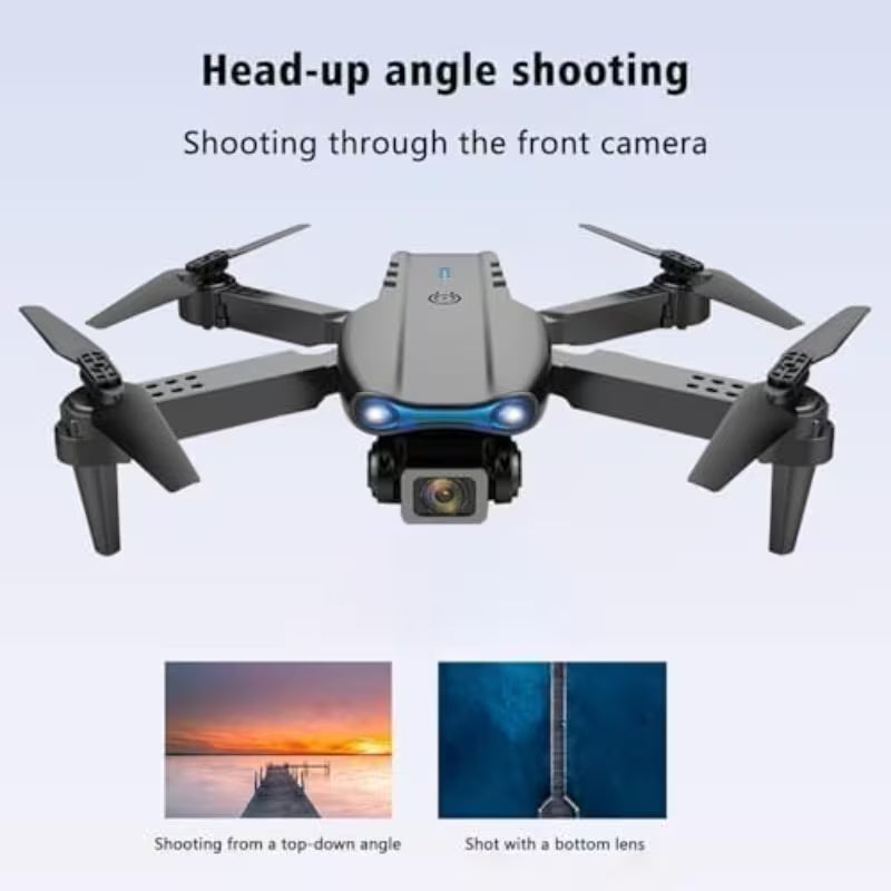 E99 Drone Camera/ Foldable Drone with Obstacle Avoidance, Headless Mode, Altitude Hold & Remote Control, Multicolor.