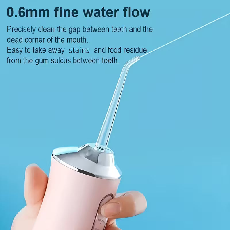 Portable Oral Irrigator/ 360° Rotatable Nozzles, USB Charging, Lithium Battery, Suitable for Men and Women's Daily Dental Care & Gum Cleaning, Multicolor.