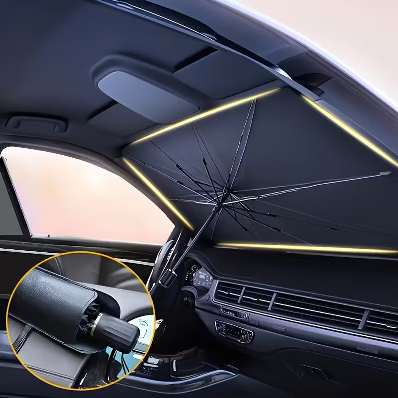 Car Windshield Sun Shade/ Front Windshield Insulation & UV Protection, Easy Storage Roll-Up Design, Suitable for All Car Models, Ideal for Summer and Hot Weather, Multicolor.
