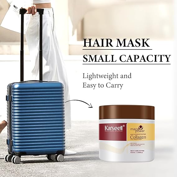 Hair Repair Collagen 500ml/ Karseell Collagen Hair Treatment Deep Repair Conditioning Argan Oil Collagen Hair Mask Essence for Dry Damaged Hair All Hair Types 16.90 oz 500ml.