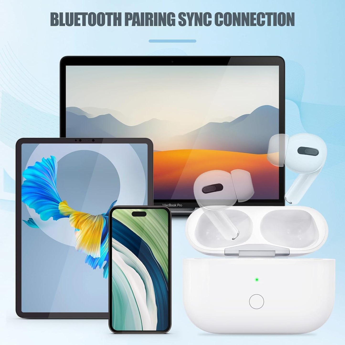 Airbuds Pro 2/ Bluetooth Headphones, Active Noise Cancellation, Transparency, Personalized Spatial Audio, High-Fidelity Sound, USB-C Charging.