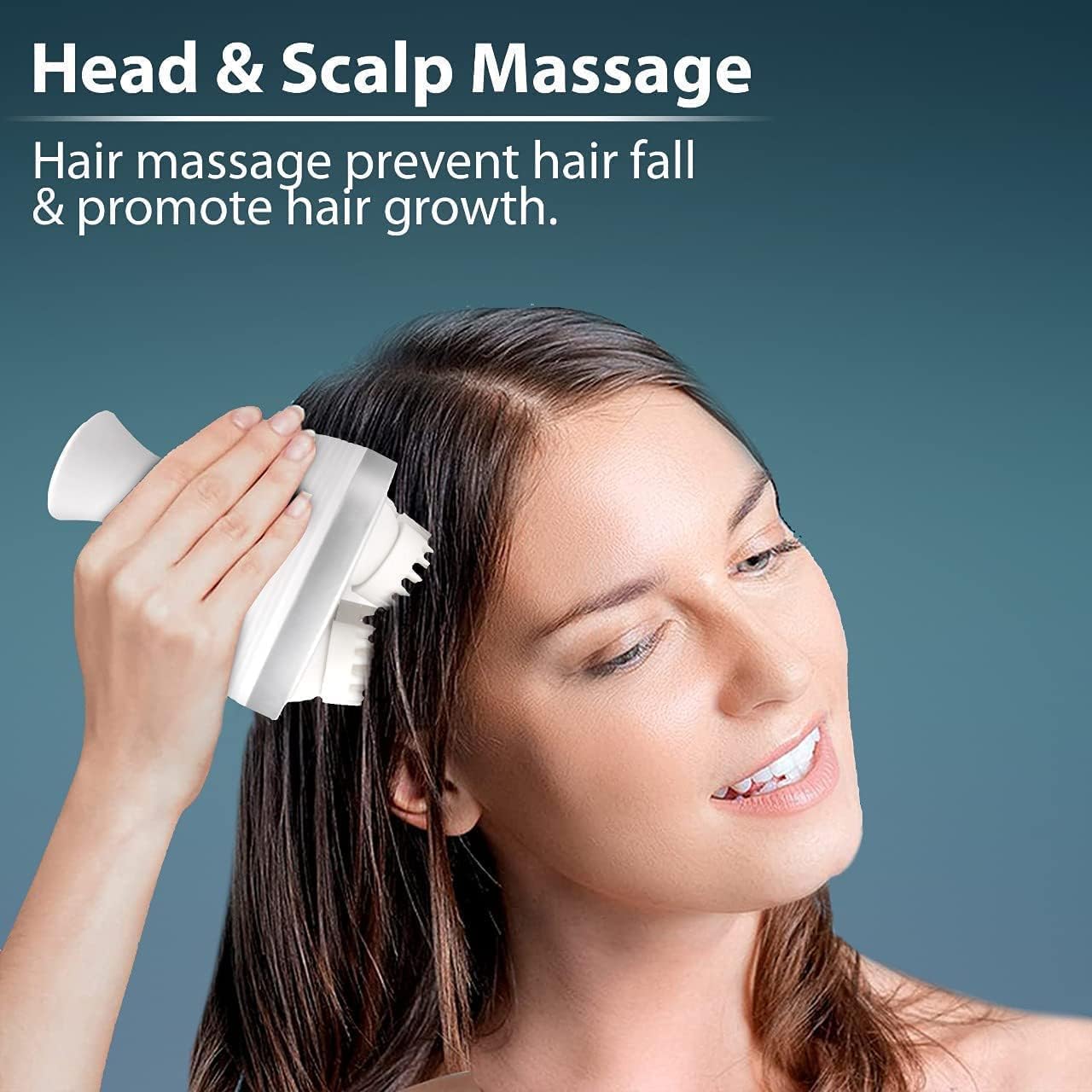 Scalp Massager/ Head Massage Device, USB Rechargeable Electric Scalp Massager, Designed for Head And Neck Massage, Also Serves As a Pet Hair Kneading Tool, Multicolor.