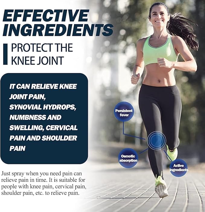 Pain Knee Type Spray/ Knee Cold Compress Joint Pain Spray,Joint Pain Gel Spray,Natural Herbal Cold Gel Spray ,Natural Herbal Pain Spray for Knee, Back, Neck.