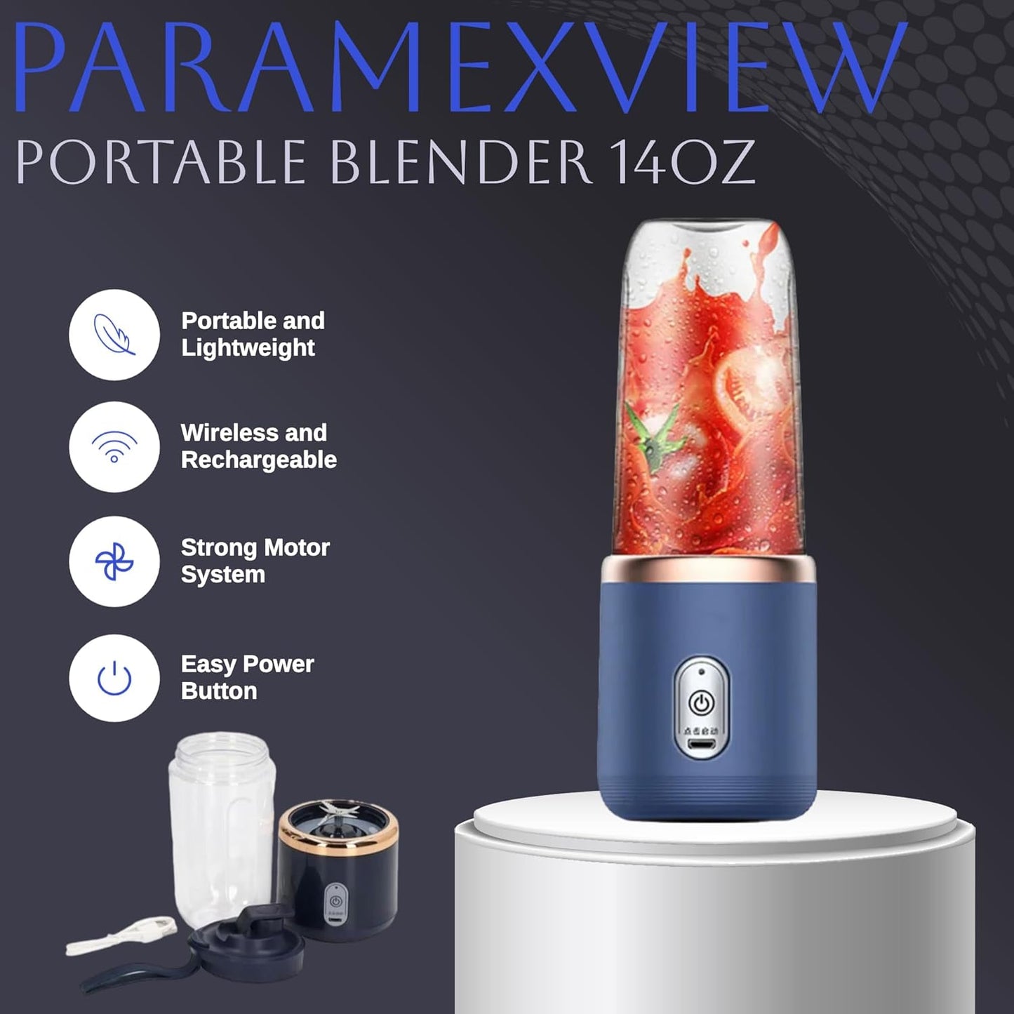 Portable Blender With Cup/ Portable Juicer Blender, Electric, For Milkshakes Smoothies, Travel Office Sports, Multicolor.