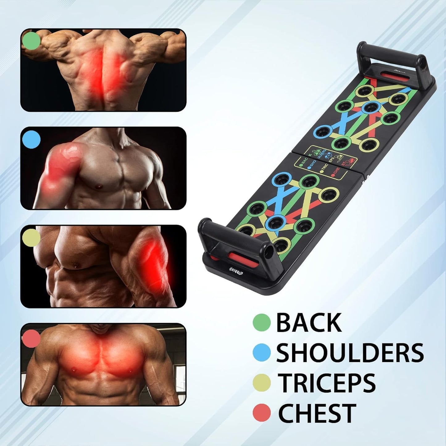 Push-Up Board/ Push Up Board Combo Pack for Men & Women - Abdominal Workout for Home & Gym Use,Foldable Body Building Push Up Rack Board, Multicolor.