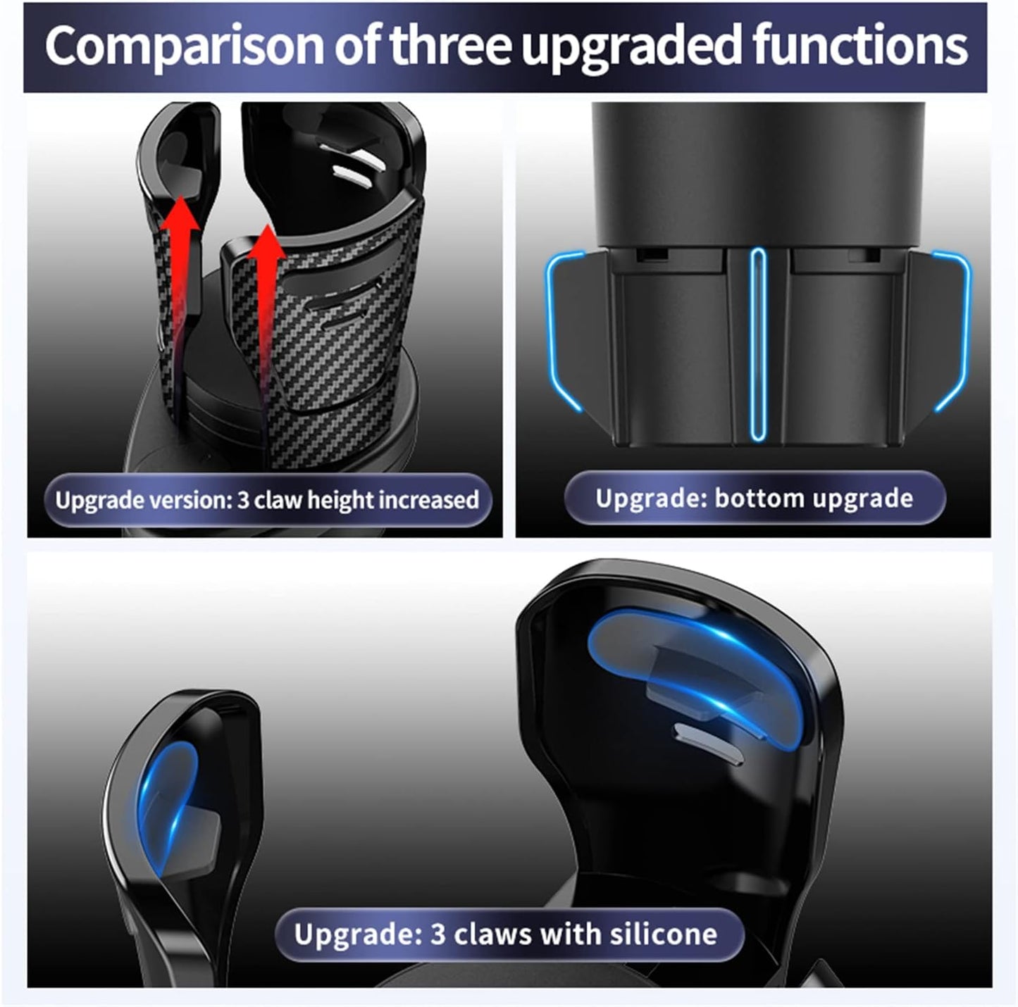 Car Drink Expander Holder/ 360° Car Cup Holder Expander Adapter, Vehicle-Mounted Car Cup Holder and Organizer, All Purpose Car Water Cup Drink Holder