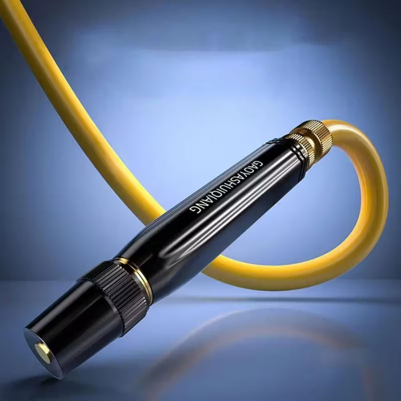 Portable Water Hose Nozzle/ 360-Degree Rotating High-Pressure Metal Hose Nozzle Set - Fit for Garden Irrigation & Car Wash, Outdoor Watering Tool.