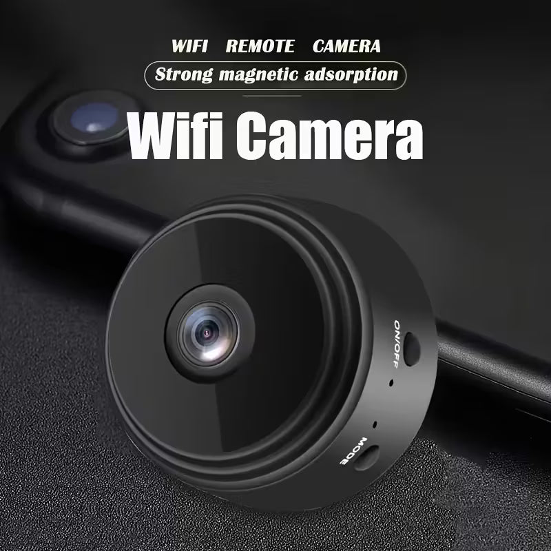 Mini Wireless Security Camera/ Mobile Remote Access, Rechargeable Battery, Compact Design for Indoor/Outdoor Use, Indoor Surveillance, Modern Home Security, Durable Plastic Body, Multicolor.