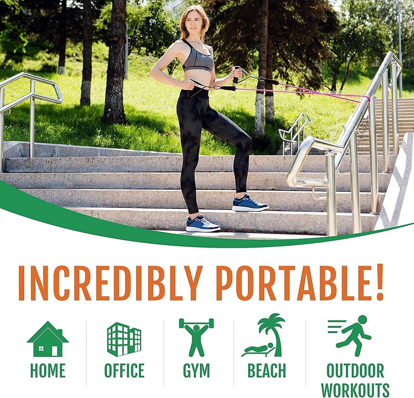 Bodybuilding Resistance Bands Set/ Resistance Bands Set,Workout Bands,Exercise Bands,Anchor,Handles,Portable Bag,Legs Ankle Straps for Muscle Training