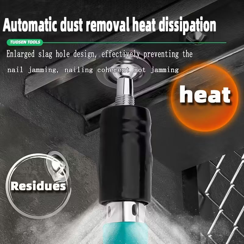 Portable Nail Gun/ Handheld Single-Shot Nailer, 5-Speed Adjustable Concrete/Steel/Pipe Rivet Gun for,, Woodworking & Pipe Installation, Multicolor.