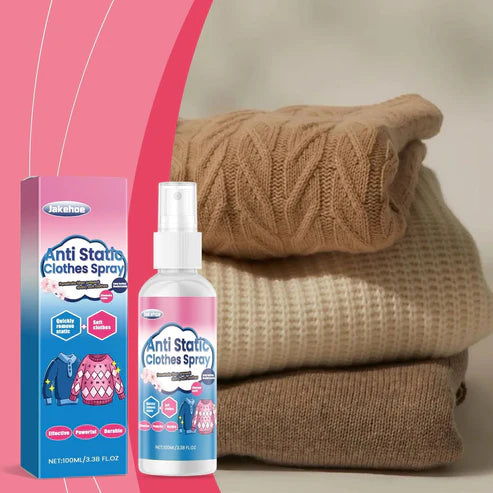 Anti Static Spray 100ml/ Home Clothing Anti-Static Spray - Reduces Wrinkles and Smoothens Fabrics, Makes Clothes Softer & Prevents Static Cling, Fabric Care, Laundry Essentials.