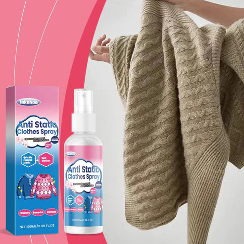 Anti Static Spray 100ml/ Home Clothing Anti-Static Spray - Reduces Wrinkles and Smoothens Fabrics, Makes Clothes Softer & Prevents Static Cling, Fabric Care, Laundry Essentials.