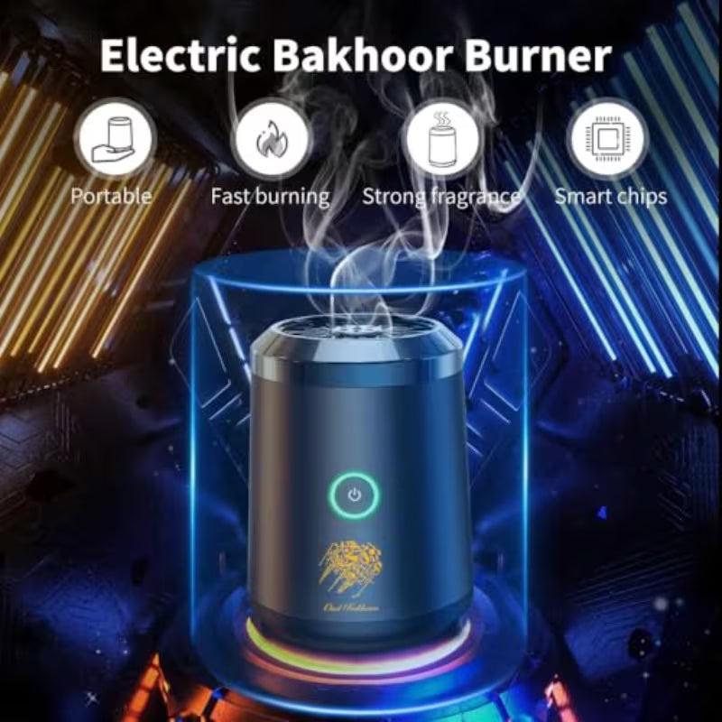 Bukhoor Perfume Dispenser Smart/ Smart Electric Bukhoor Burner & Aroma Diffuser - USB-Powered, Portable with Digital Display, Auto Shut-Off, Design.