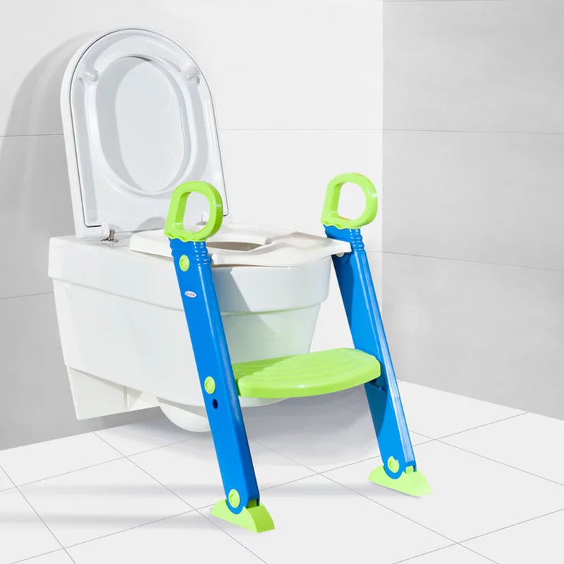 Children Toilet Ladder/ Potty Training Step Stool - Durable, Height-Adjustable Kids Toilet Ladder, Ideal for Early Bathroom Skills, Safe for Little Children, Multicolor.
