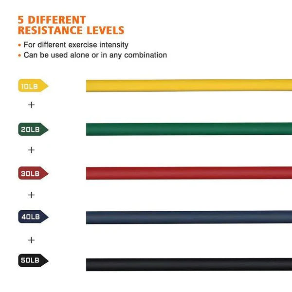 Bodybuilding Resistance Bands Set/ Resistance Bands Set,Workout Bands,Exercise Bands,Anchor,Handles,Portable Bag,Legs Ankle Straps for Muscle Training