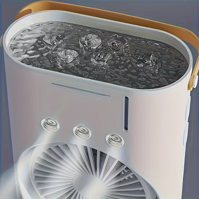 Double Ended Spray Fan/ Mini Air Cooler Double Fan, Spray FAN Portable Humidifier Double Fan AIR Conditioner With 2 Fan, Multicolor.