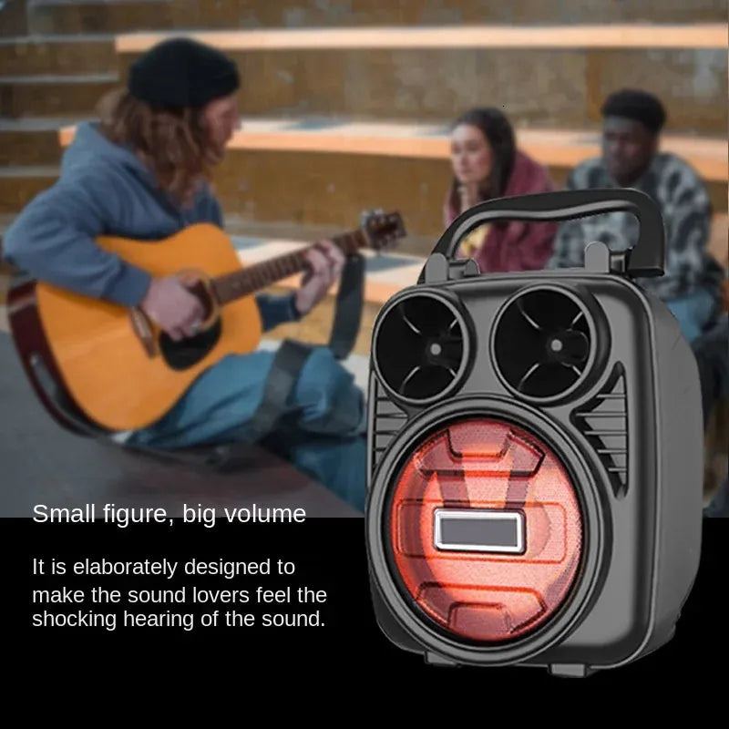 Outdoor Mini Speaker/ Bluetooth speaker Sound box high power bluetooth speakers handheld sound subwoofers for dancing, Multicolor.