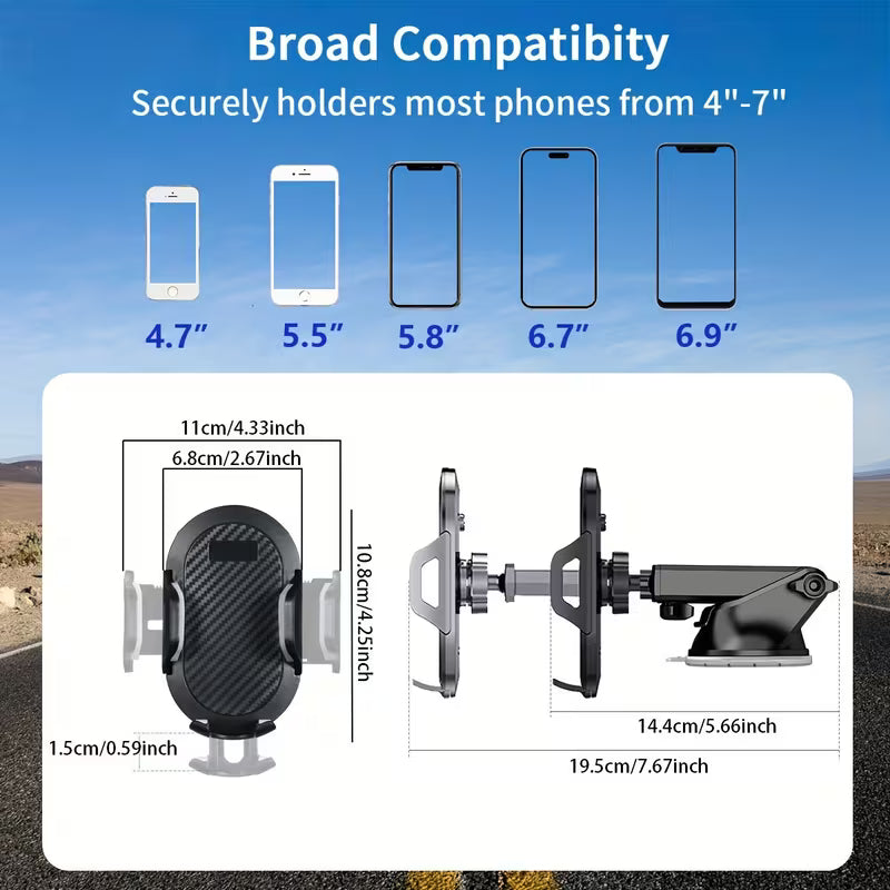 360° Rotatable Car Phone Holder/ Car-mounted Mobile Phone Holder Multifunctional Creative Car Mobile Phone Holder Dashboard Navigator Support Bracket Bas, Multicolor.