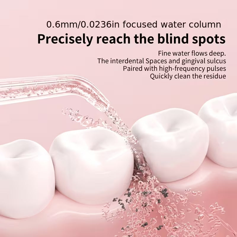 Portable Oral Irrigator/  360° Rotatable Nozzles, USB Charging, Lithium Battery, Suitable for Men and Women's Daily Dental Care & Gum Cleaning, Multicolor.