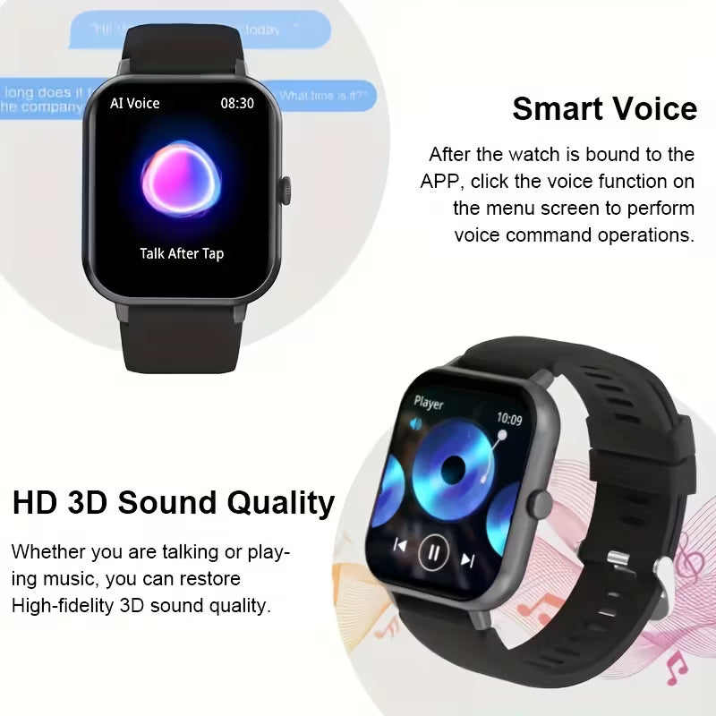 A59 Smart Watch/ Waterproof Smartwatch, Magnetic Charging, Heart Rate Monitor, Sports Band, Gift Set for Women, Multicolor.