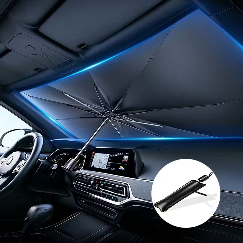 Car Windshield Sun Shade/ Front Windshield Insulation & UV Protection, Easy Storage Roll-Up Design, Suitable for All Car Models, Ideal for Summer and Hot Weather, Multicolor.