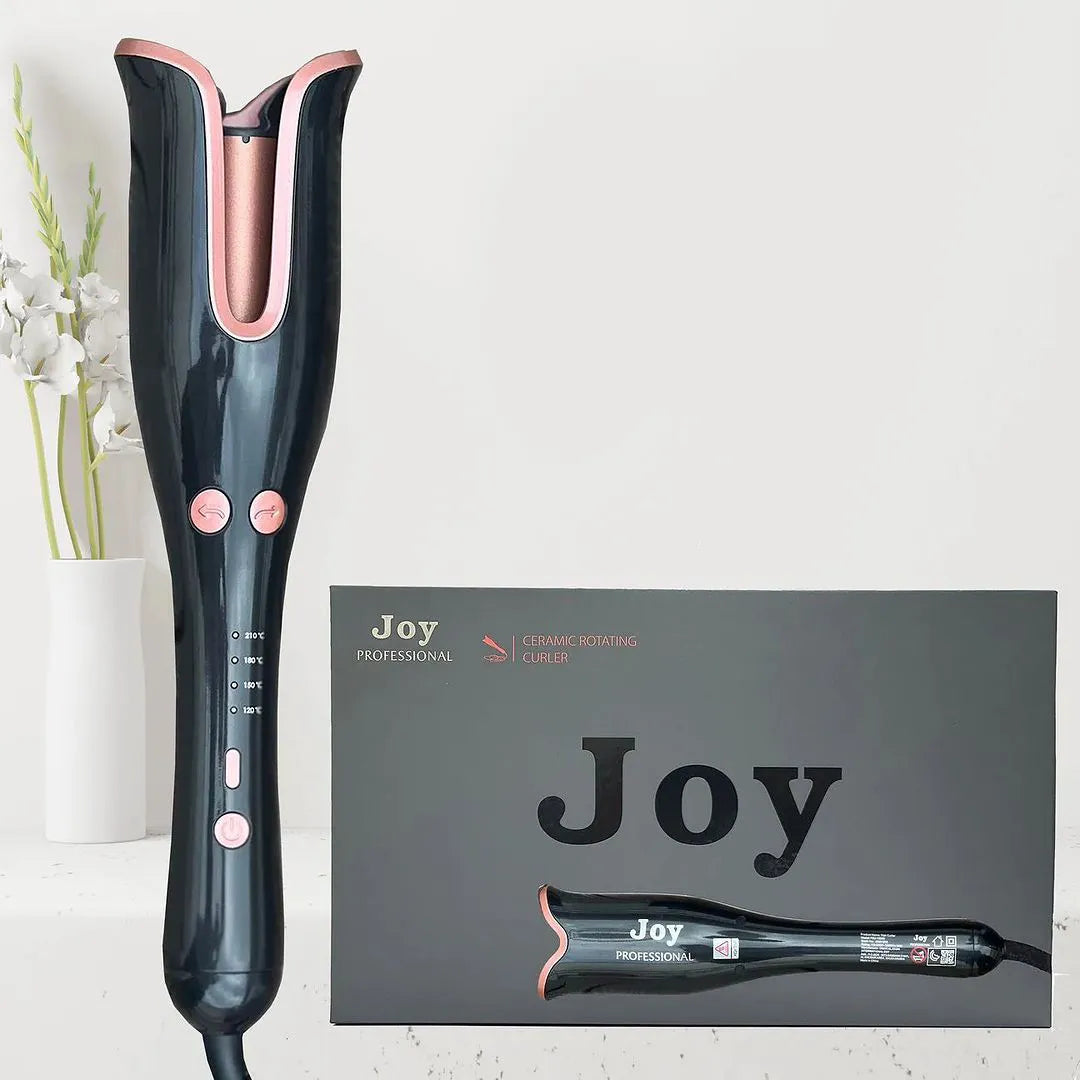 Joy Professional Home Hair Curler/ Auto Hair Curler, Ceramic Rotating Hair Curling Iron with, Automatic Curling Iron Wand, Large Rotating Barrel,Smart Anti-Scald for Hair Styling.