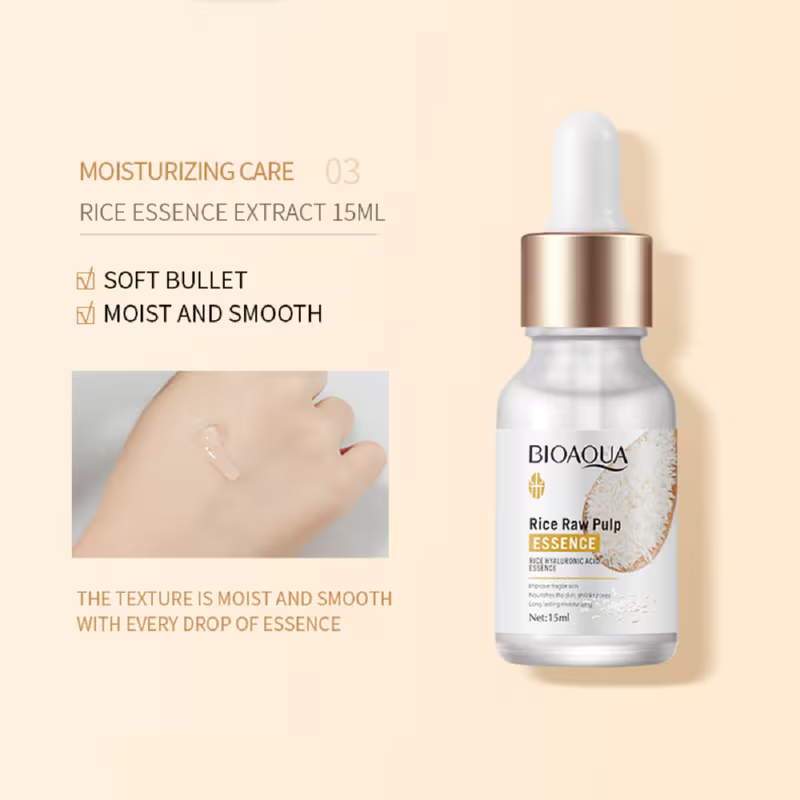 Bioaqua 6pcs Skincare Set, Rice Puree Care Set, Women's and s' moisturizing facial Light Beige care gift set, Hypoallergenic, Cleansing and Moisturizing, Moisturizing, Gentle Formula, Rich Foam, Deep Cleansing, Moisturizing.