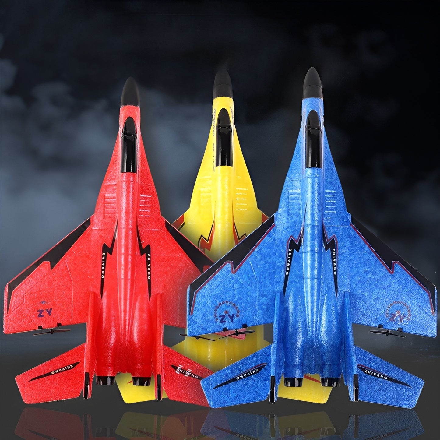 Remote Control Airplane/ RC Plane, RC Airplanes, Remote Control Airplanes with Automatic Balance System, RC Glider for Beginner Adult Kids, Easy to Fly EPP Foam RC Aircraft Fighter with LED Light, Multicolor.