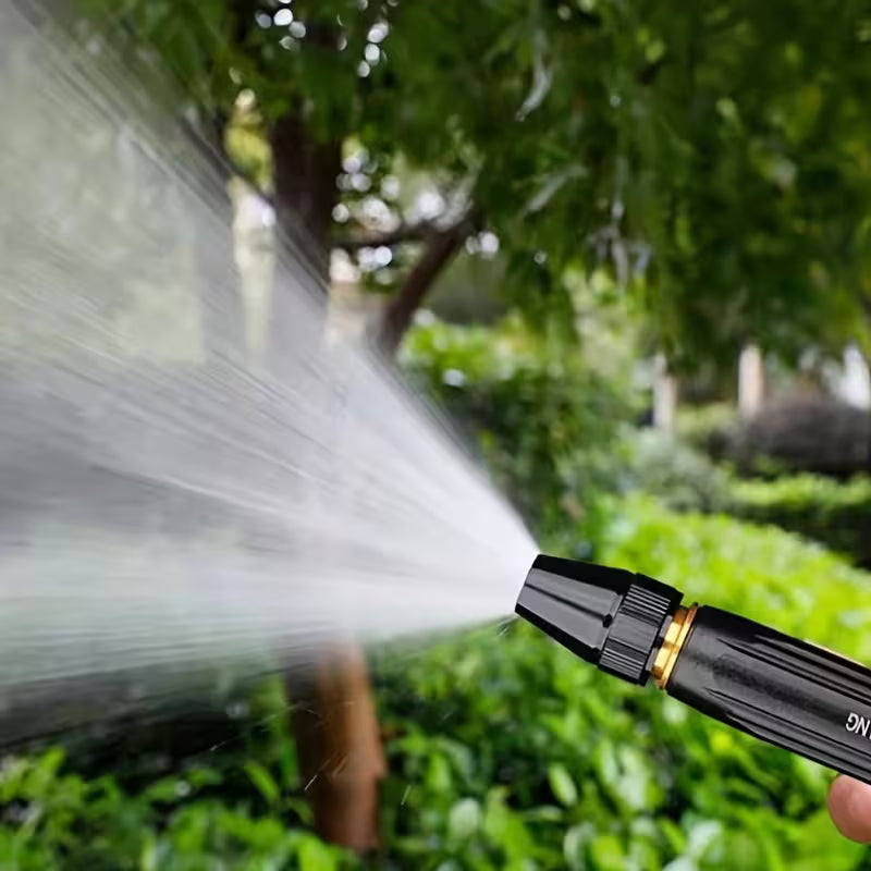 Portable Water Hose Nozzle/ 360-Degree Rotating High-Pressure Metal Hose Nozzle Set - Fit for Garden Irrigation & Car Wash, Outdoor Watering Tool.