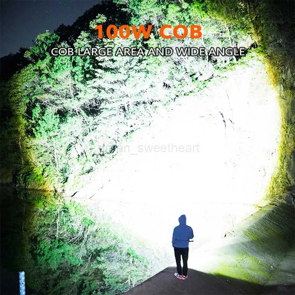 Tactical Laser Flash Light/ Strong Light Lantern High Power LED Flashlight USB Rechargeable Powerful Tactical Torch Waterproof Lamp Outdoor, Multicolor.