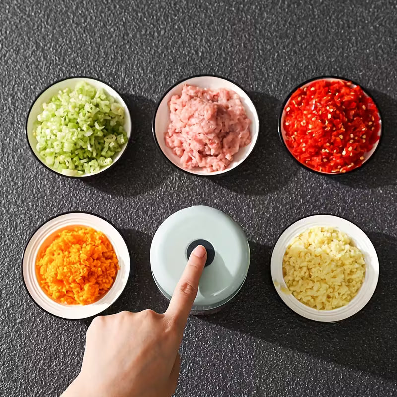 Electric Garlic Chopper/ Mini Electric Garlic Chopper USB Charging Ginger Masher Machine Sturdy Durable Chili Vegetable Crusher Kitchen Tool, Multicolor.