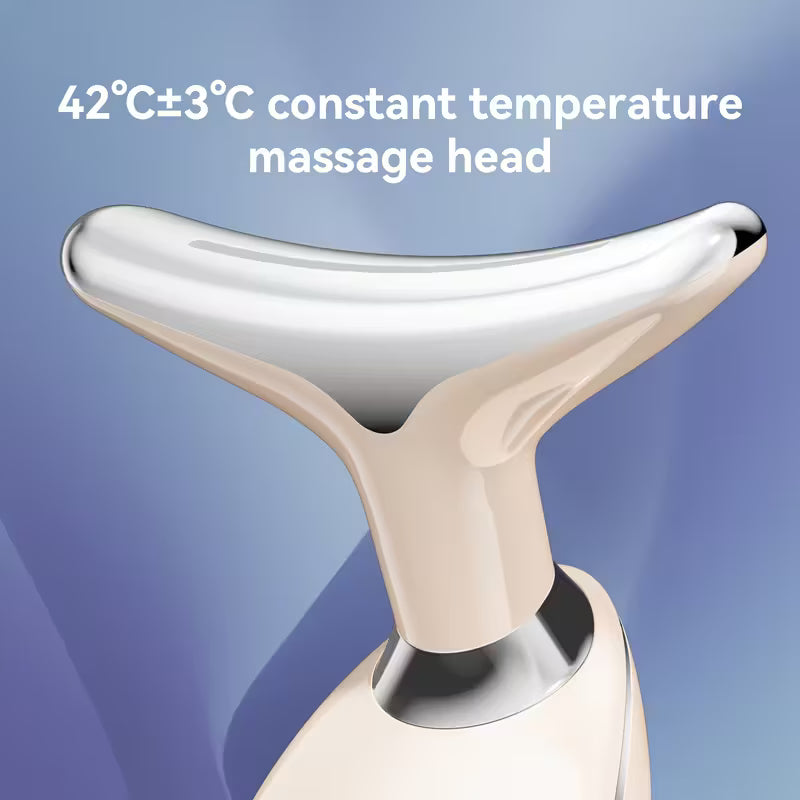 Anti Wrinkle Beauty Apparatus/ 7 Colors Face And Neck Massager with Vibrating Heat Beauty Apparatus, USB Rechargeable, Suitable for Skincare, Home Facial Skin Care Goddess Holiday Gift, Multicolor.