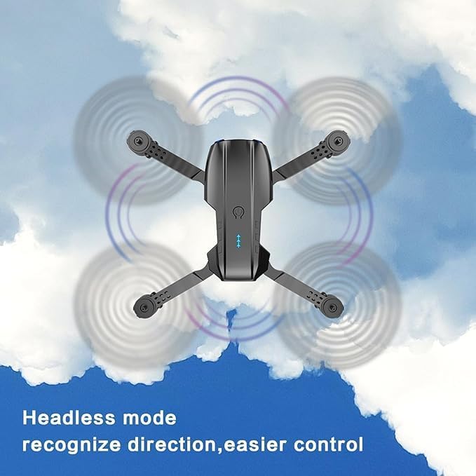E99 Drone Camera/  Foldable Drone with Obstacle Avoidance, Headless Mode, Altitude Hold & Remote Control, Multicolor.