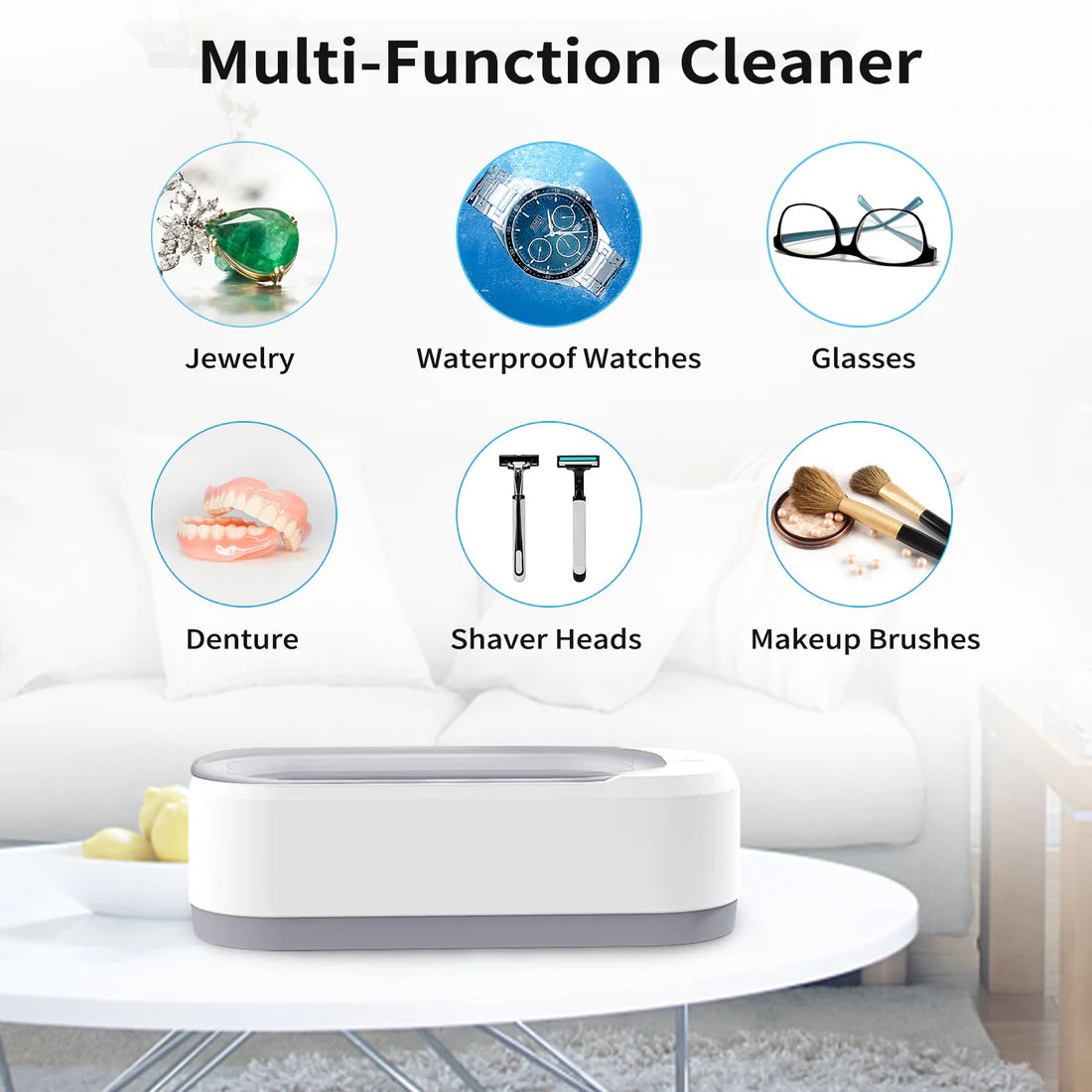 UltraSonic Eye Glass Cleaner/ Jewelry Cleaner Machine for Rings, Glasses, Makeup Brushes, USB-Powered, Rechargeable Battery, Compact Design, Jewelry Cleaner Machine.