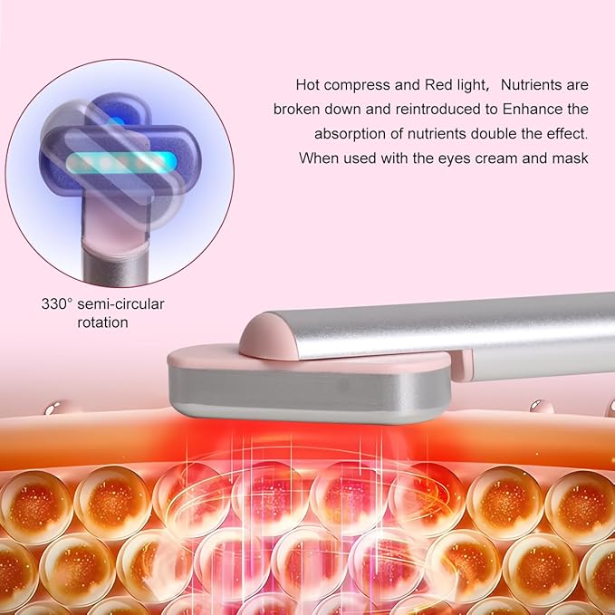 Eye Beauty Device/ Eye Beauty Device, Anti-Wrinkle Red&Blue Light Therapy Wand for Eyes and Face Facial Wand Face Lift, Portable Skincare Wands for Radiant Skin On The Go, Multicolor.