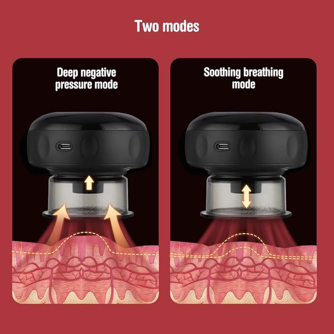 Electric Vacuum Cupping Massager/ Rechargeable 4 in 1 Vacuum Therapy Machine for Pain Relief, Electric Cupping Massage Tool,Smart Cupping Therapy Set, Multicolor.