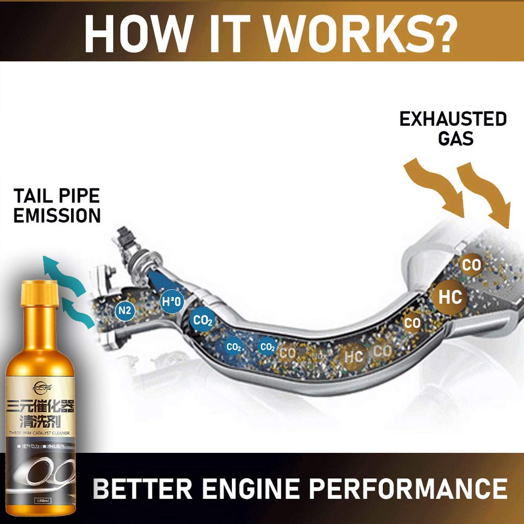 Booster Fuels System Cleaner/ BoostUp Catalytic Converter Cleaner 120ML, Oxygen Sensor Cleaner, Complete Engine, Fuel and Exhaust System Cleaner, Boost Up Automotive Replacement Catalytic Converters Cleaning Agent.