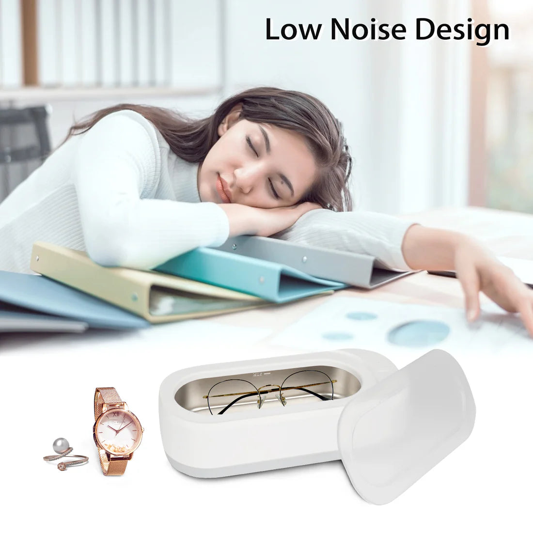 UltraSonic Eye Glass Cleaner/ Jewelry Cleaner Machine for Rings, Glasses, Makeup Brushes, USB-Powered, Rechargeable Battery, Compact Design, Jewelry Cleaner Machine.