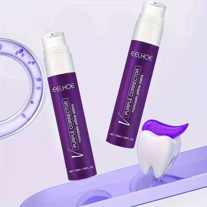 Purple Whitening Toothpaste/ Teeth Whitening Toothpaste - Deep Clean & Fresh Breath Toothpaste, Natural Pearl Essence for Dental Care, Whitening Toothpaste.