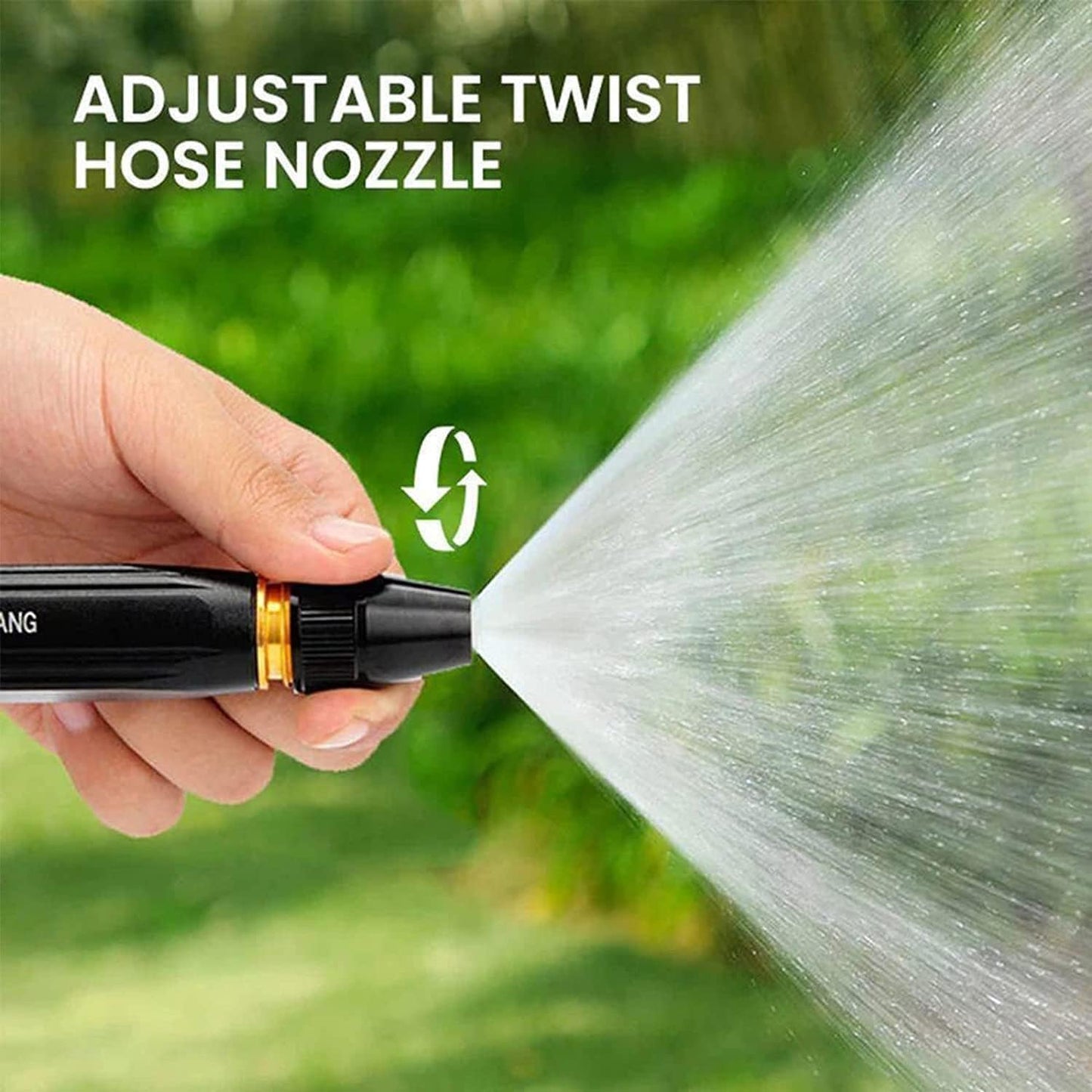 Portable Water Hose Nozzle/ 360-Degree Rotating High-Pressure Metal Hose Nozzle Set - Fit for Garden Irrigation & Car Wash, Outdoor Watering Tool.