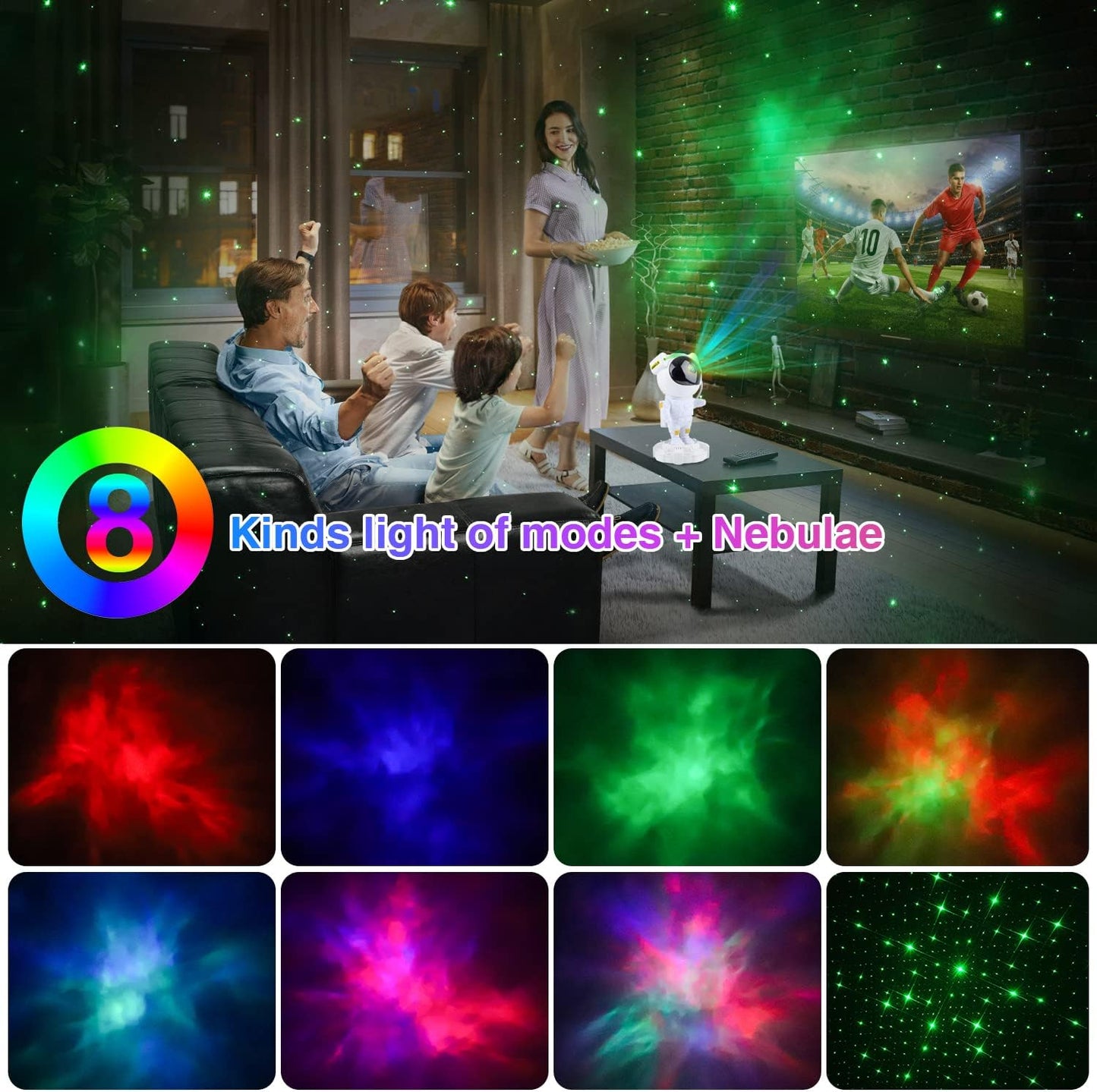 Astronaut Projector/ 360°Adjustable Design, Astronaut Nebula Galaxy Night Light Projector for Children Adults Baby Bedroom, Party Game Room.
