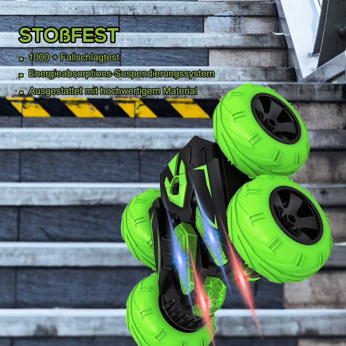 RC Stunt Car/ Strong Material &amp; Scratch-Resistant Tires, Long Distance &amp; Anti-Interference Transmitter, Long Endurance Rechargeable Battery, Multicolor.