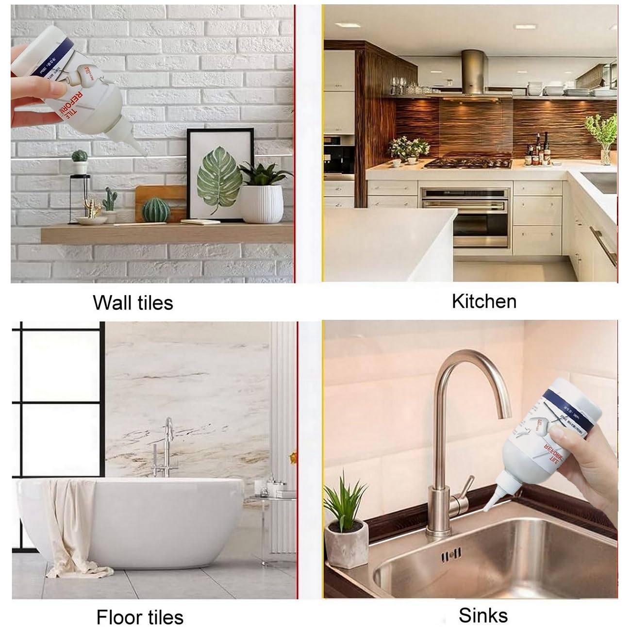 Stain Whitener Reform/ Tile Gap Tile Gap Refill Agent Tile Reform Coatingmold Cleaner Sealer Repair Glue,Home, Kitchen.