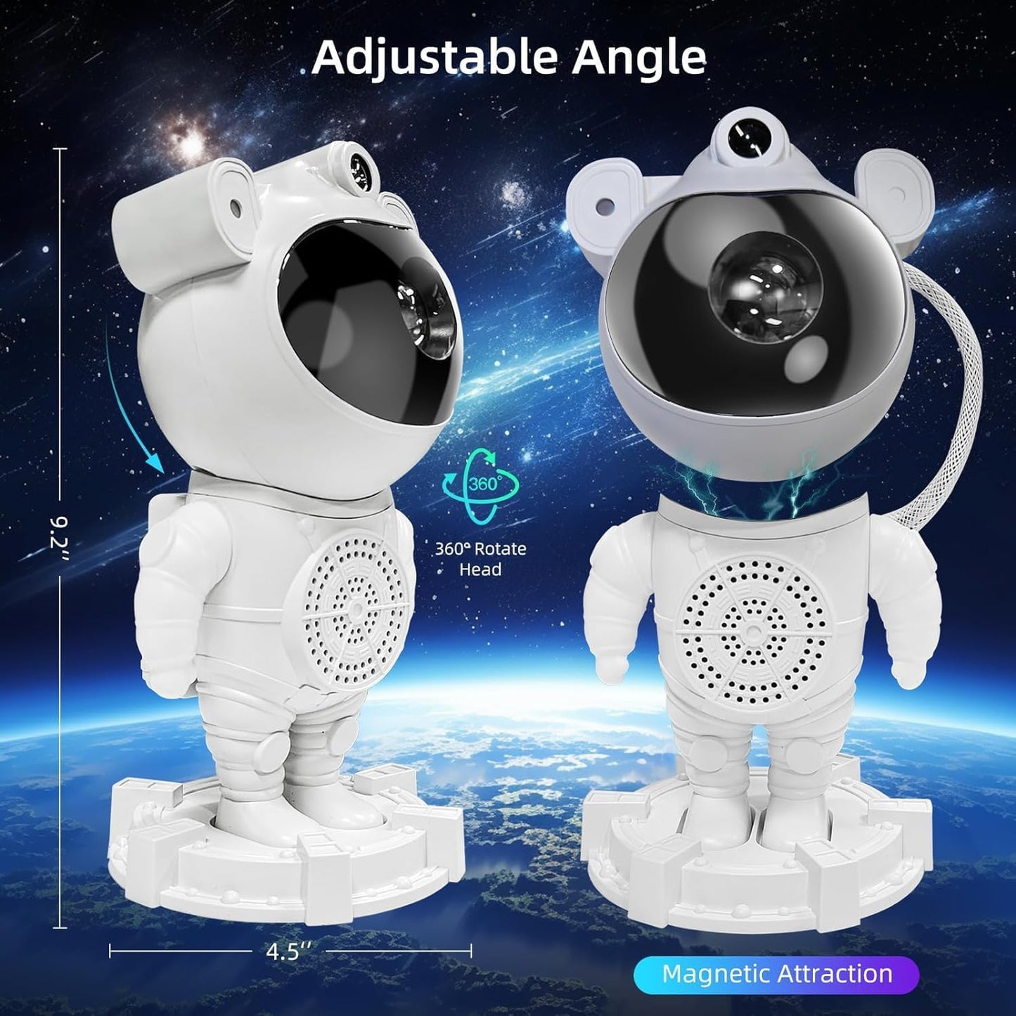 Astronaut Projector/ 360°Adjustable Design, Astronaut Nebula Galaxy Night Light Projector for Children Adults Baby Bedroom, Party Game Room.