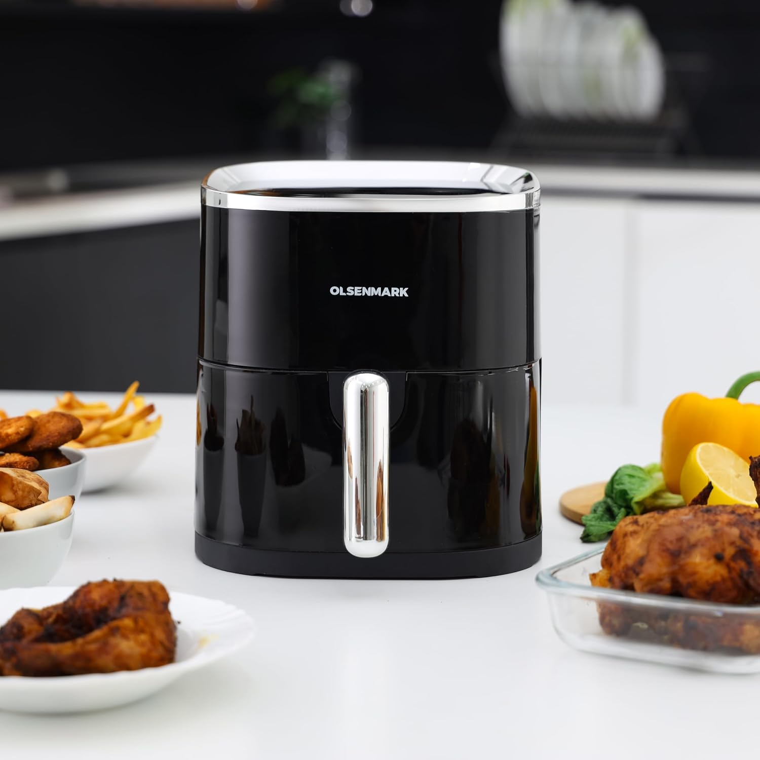 Deep Air Fryer With Touch Display/ Perfect Capacity, Healthy Cooking Made Easy, Fast and Efficient Cooking, Multicolor.