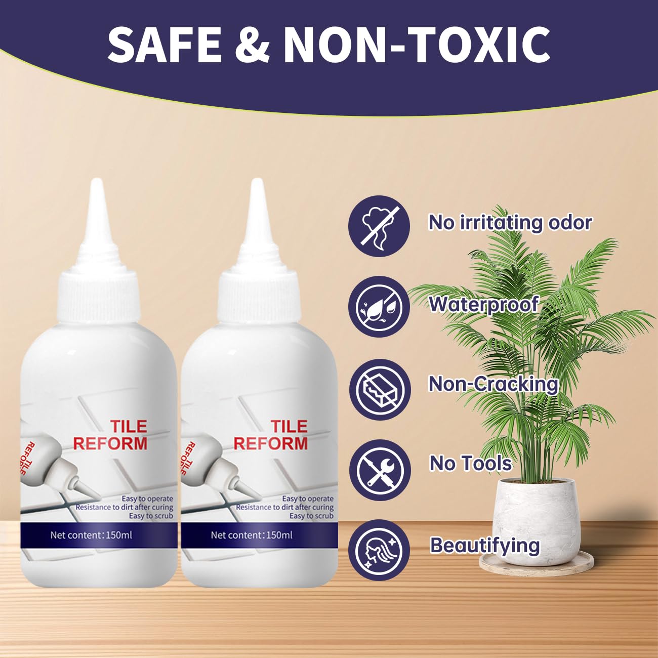 Stain Whitener Reform/ Tile Gap Tile Gap Refill Agent Tile Reform Coatingmold Cleaner Sealer Repair Glue,Home, Kitchen.